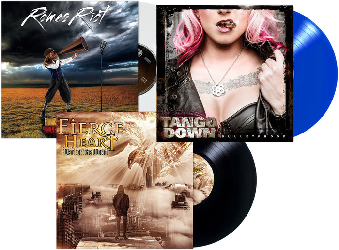3-VINYL BUNDLE - FIERCE HEART - WAR OF / TANGO DOWN - BULLETPROOF / ROMEO RIOT - SING IT LOUD