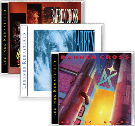 BARREN CROSS 3-CD BUNDLE ATOMIC ARENA + STATE OF CONTROL + HOTTER THAN HELL! LIVE