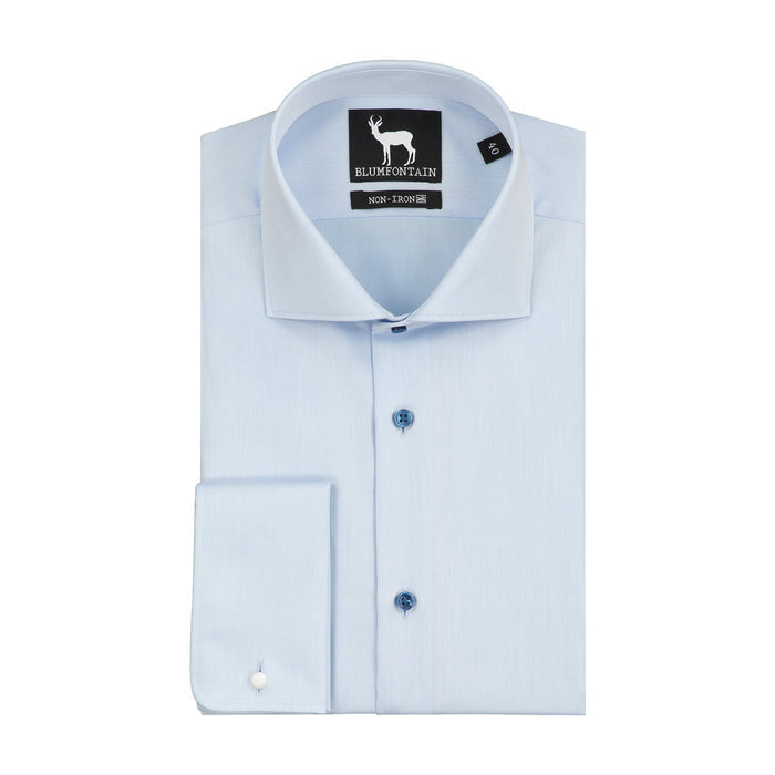 Blumfontain dubbel manchet blauw