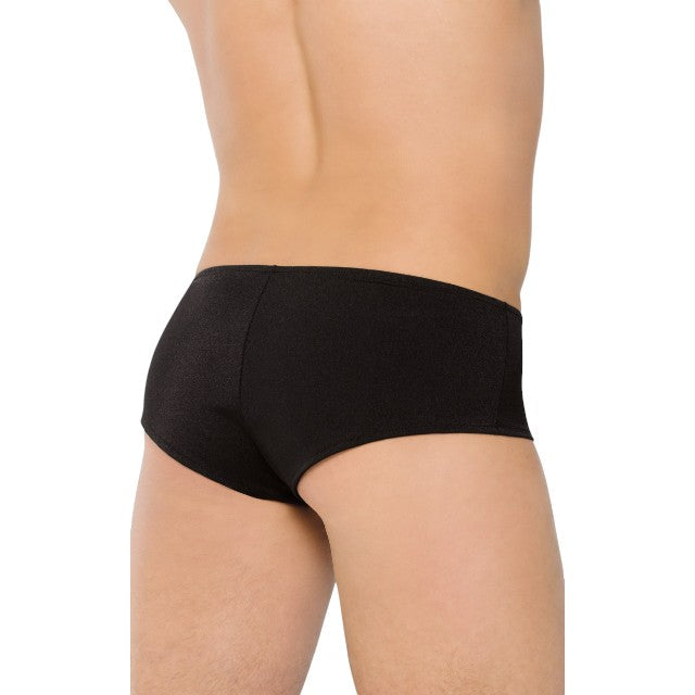 Boxeri sexy SOFTLINE Shorts 4504, lenjerie erotică pentru bărbați cu design de tuxedo cu papion, negru cu alb, mărime M