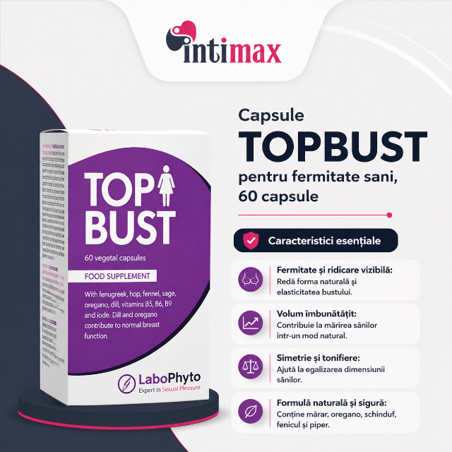 Capsule TOPBUST Labophyto, pentru fermitate sâni, 60 capsule