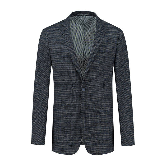 Colbert ruit blauw-grijs