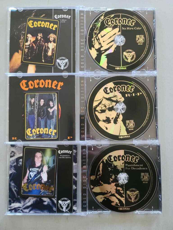 CORONER - R.I.P. + Collector Card (*GOLD MAX CD, 2022, Brutal Planet) elite Swiss Thrash Metal
