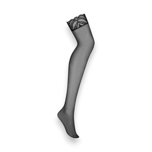 Dresuri sexy OBSESSIVE Lecille, design cu benzi de dantelă neagră, culoare negru, mărime S/M