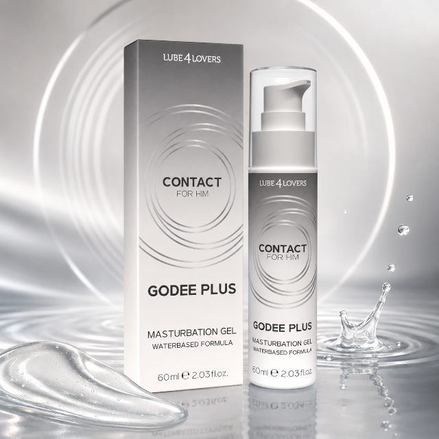 Gel LUBE4LOVERS Godee Plus Masturbation Gel, lubrifiant special pentru masturbare, intensifică senzațiile, 60 ml