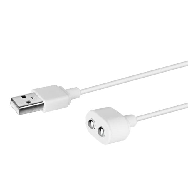 Încărcător jucarii erotice SATISFYER, cablu magnetic de încărcare, cu mufă USB, culoare alb