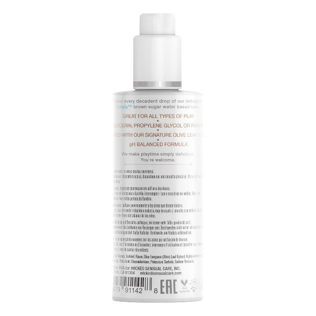 Lubrifiant cu aromă WICKED Simply Brown Sugar, formulă inovatoare pe bază de apă, aromă de zahăr brun, 70 ml