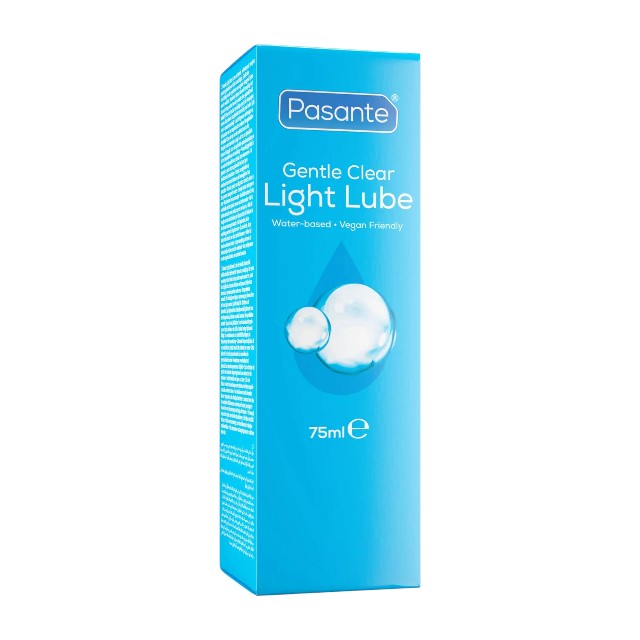 Lubrifiant PASANTE Gentle Clear Light Lube, pe bază de apă, pentru ameliorarea uscăciunii vaginale, 75 ml