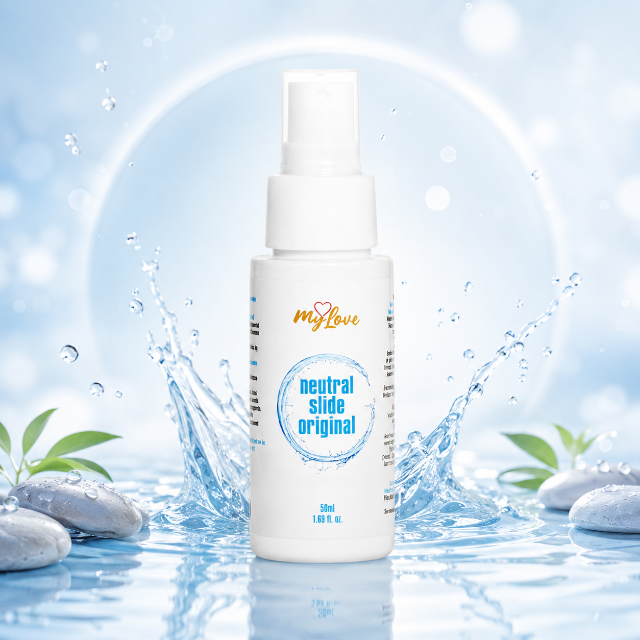 Lubrifiant pe bază de apă MYLOVE Neutral Slide Original, textură mătăsoasă, fără parfum, 50 ml