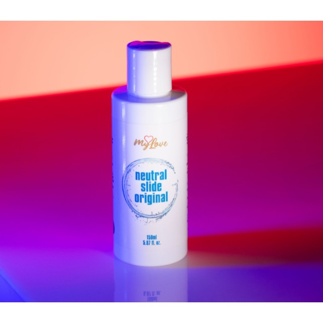 Lubrifiant pe bază de apă MYLOVE Neutral Slide Original, textură mătăsoasă, fără parfum, 150 ml