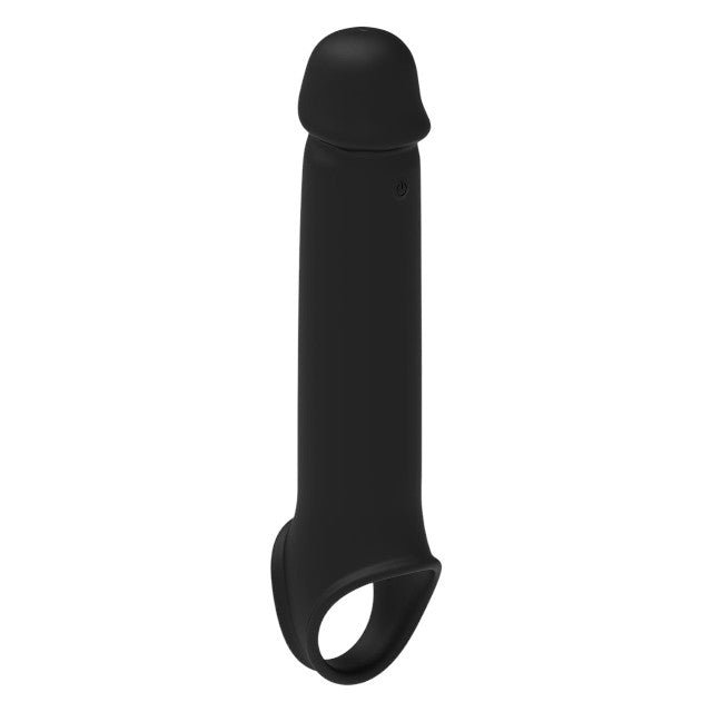 Manșon vibrator DREAMTOYS RAMROD, pentru extensia penisului, control prin telecomandă, 7 funcții de vibrație, 24 cm, negru