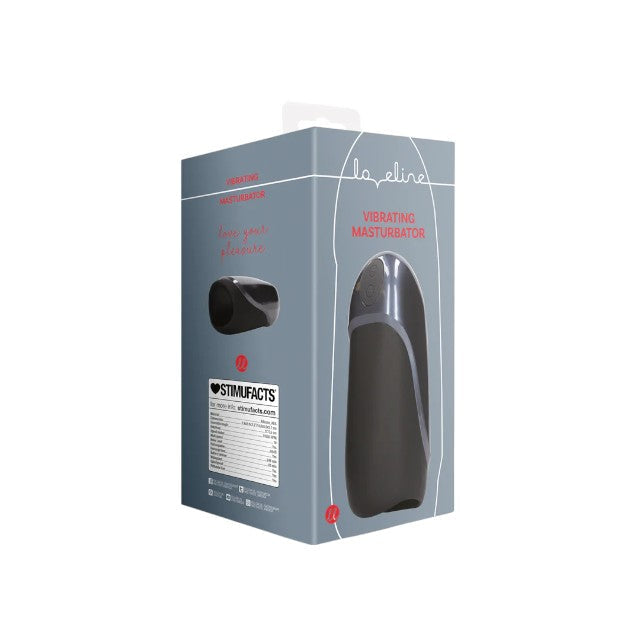 Masturbator automat LOVELINE Vibrating Masturbator, 10 funcții de vibrație, rezistent la apă, culoare negru