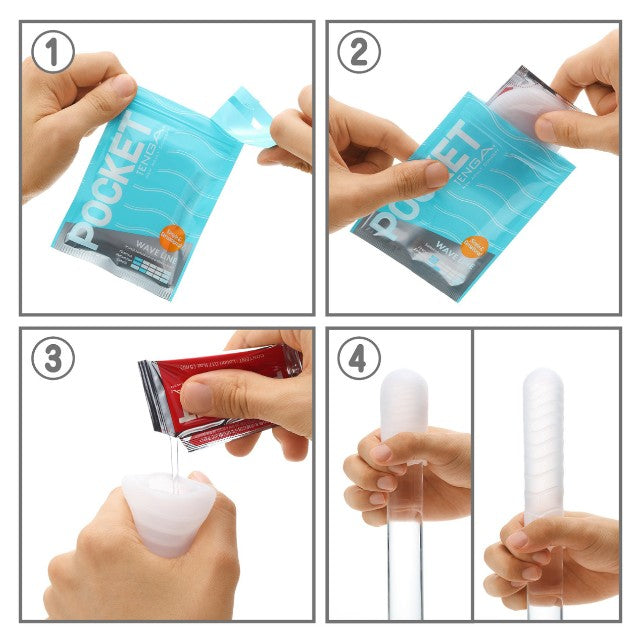 Masturbator de unică folosință TENGA Pocket Click Ball, din TPE cu textură sferică pentru stimulare unică, alb