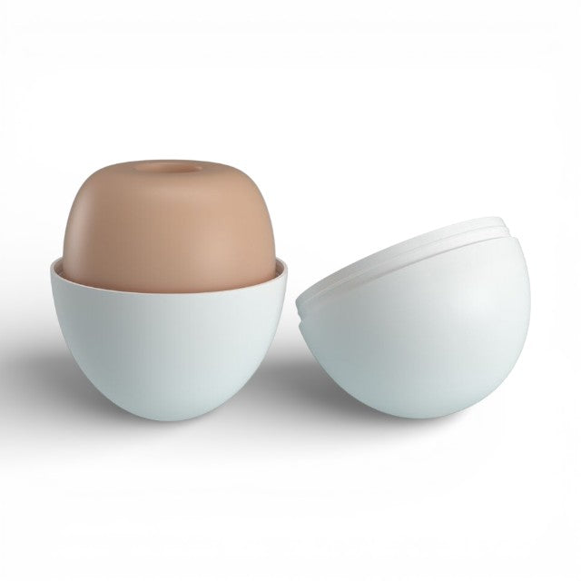 Masturbator manual PRETTY LOVE Pleasure Egg 2, interior texturizat, din TPR, culoarea pielii, în formă de ou
