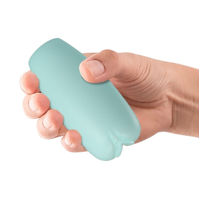 Masturbator PRETTY LOVE Catherine CASPAR, în formă de ou, simulare vaginală realistă, rezistent la apă, 8.5 cm, verde aqua