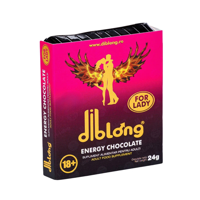 Pachet pentru femei: Capsule afrodisiace LADIES DREAM, 2 buc + Supliment alimentar pe bază de ciocolată DIBLONG Energy Chocolate for Lady, 24 g