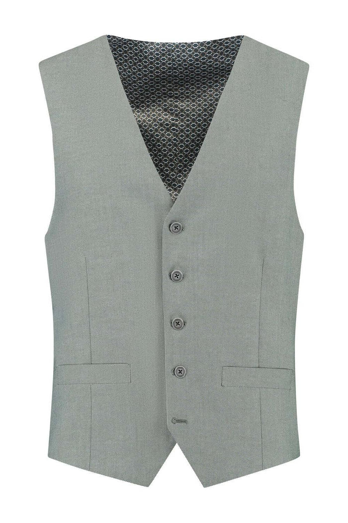 Pak 3-D blend amandelgroen vest voor formele gelegenheden, stijlvolle uitstraling en perfect voor elke gelegenheid.