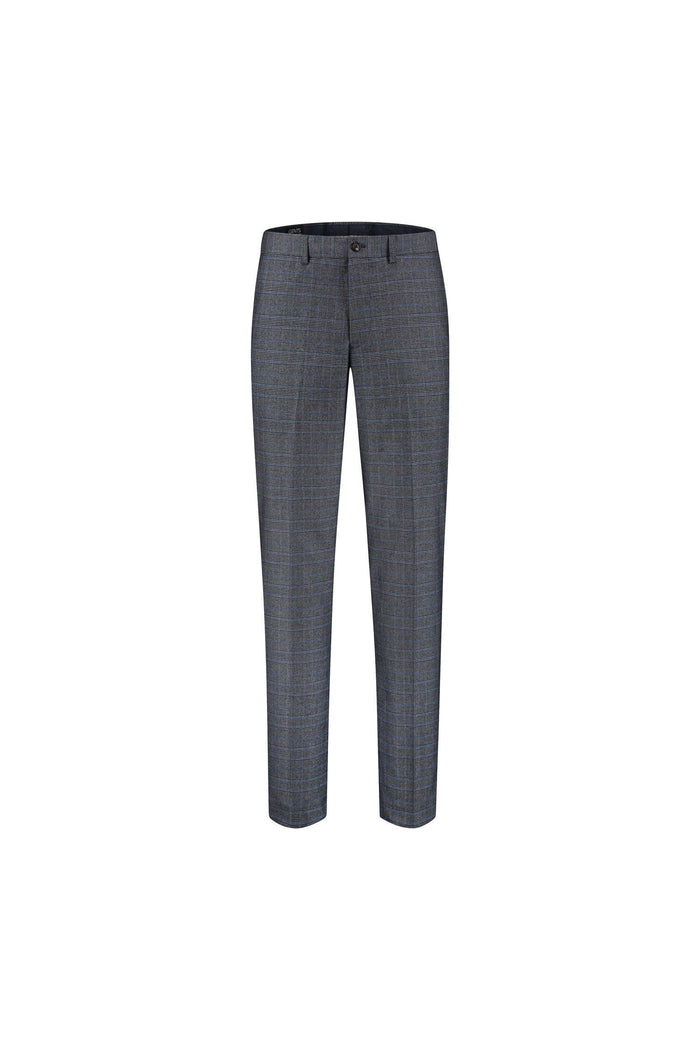 Pantalon Prince de Galle grijze pantalon met Prince de Galle patroon en ritssluiting.