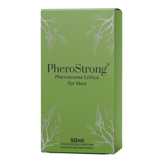Parfum cu feromoni PHEROSTRONG Entice, pentru bărbați, cu note de bergamotă, floare de portocal și patchouli, 50 ml