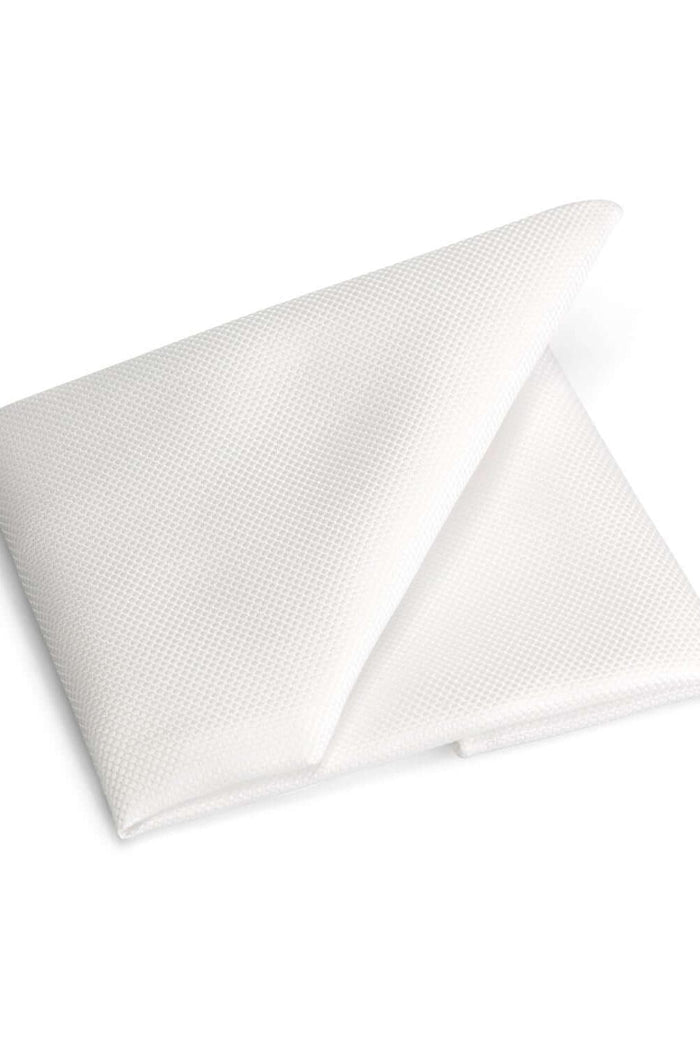 Pochet PE wit: witte pochet met Easycare, kreukvrij en onderhoudsvriendelijk.