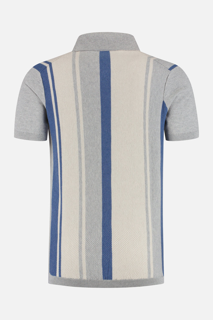 Polo riva streep blauw