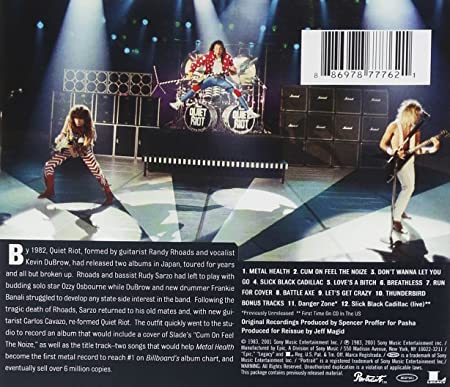 QUIET RIOT - MENTAL HEALTH (* New CD, 2001, Sony Music Entertainment Inc.)