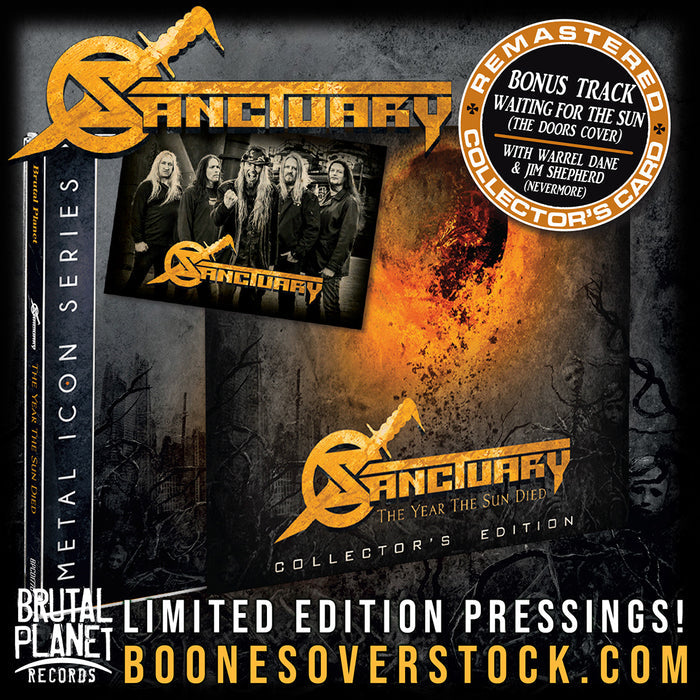Sanctuary - The Year the Sun Died +1 (Deluxe CD w/Card/O-ring) Warrel Dane of Nevermore