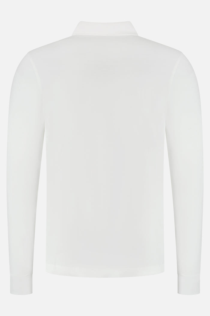 Trui polo liquid cotton off-white