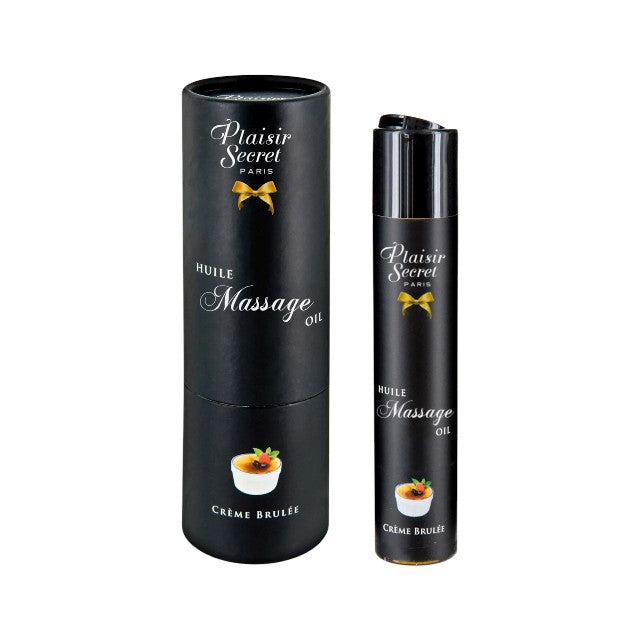 Ulei de masaj Plaisir Secret Creme Brulee, aromă cremă de zahăr ars, vegan, 59 ml