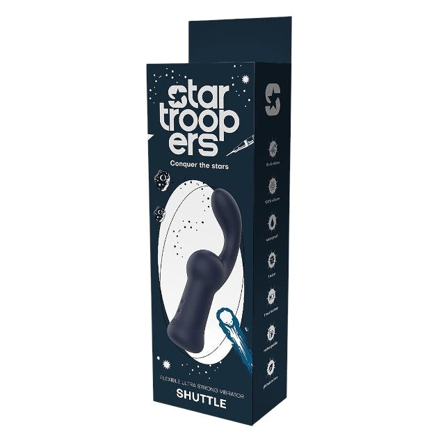 Vibrator anal DREAMTOYS Startroppers Shuttle, pentru stimularea punctului P, 10 funcții de vibrație, albastru
