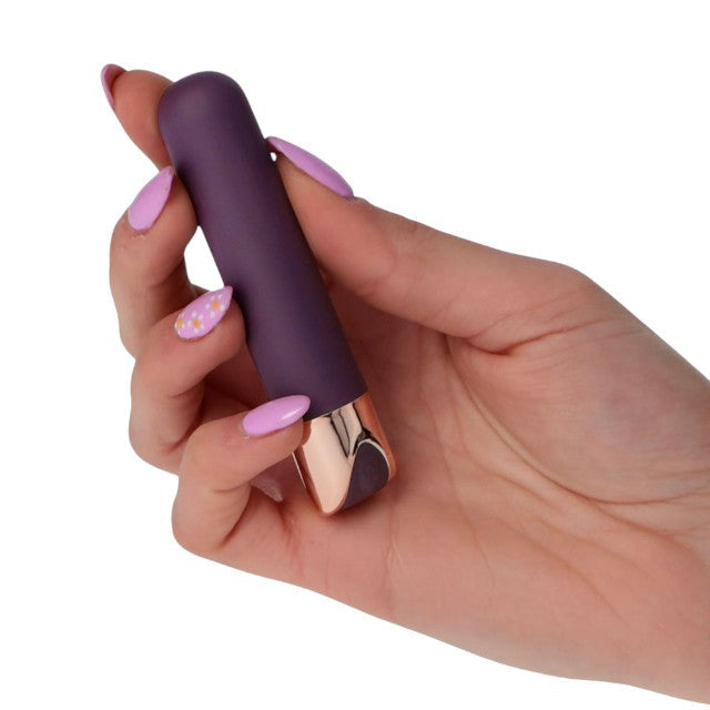 Vibrator bullet TOYZ4LOVERS Power Pocket Unforgettable Moments, 10 funcții de vibrație, 9 cm, mov