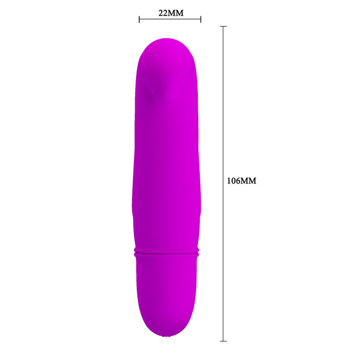 Vibrator mini PRETTY LOVE Dana, pentru punctul G, 10 funcții de vibrație, din silicon hipoalergenic, culoare roz, 10.6 cm