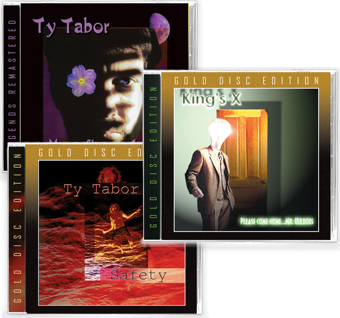 3-CD BUNDLE - TY TABOR - SAFETY + MOONFLOWER / KING'S X - MR. BULBOUS