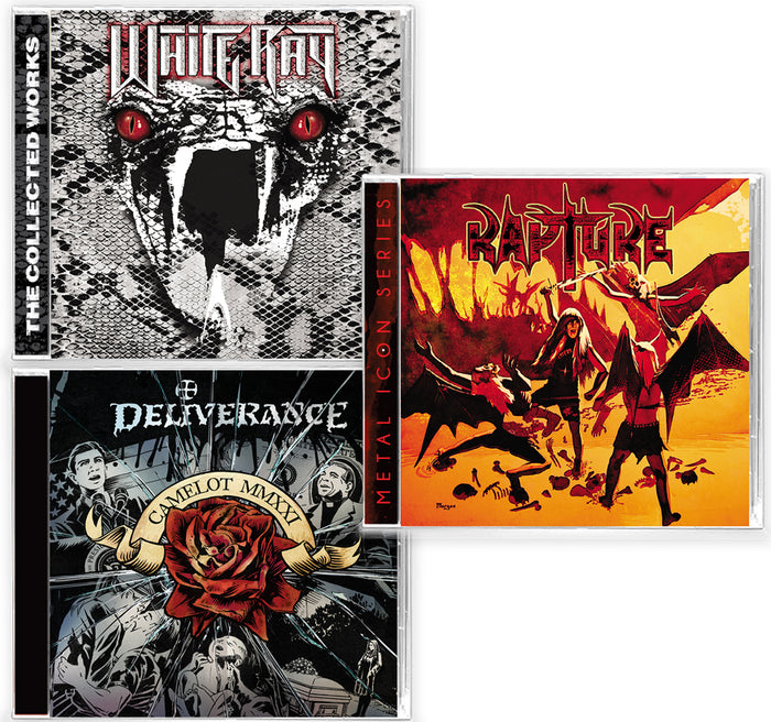 3-CD BUNDLE - WHITERAY (Pre-Killed by Cain) + DELIVERANCE - CAMELOT + RAPTURE (2-CD) Thrash