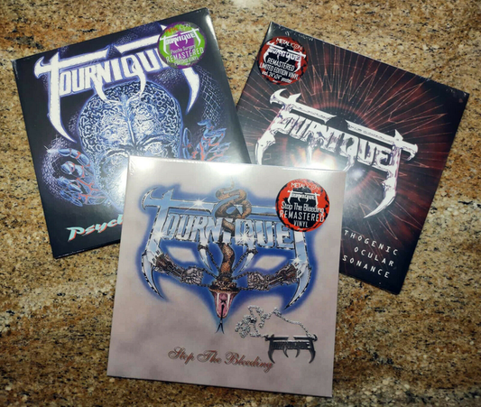 3-LP TOURNIQUET VINYL BUNDLE - STOP THE BLEEDING + PSYCHO + PATHOGENIC (*NEW-VINYL w poster, 2020)