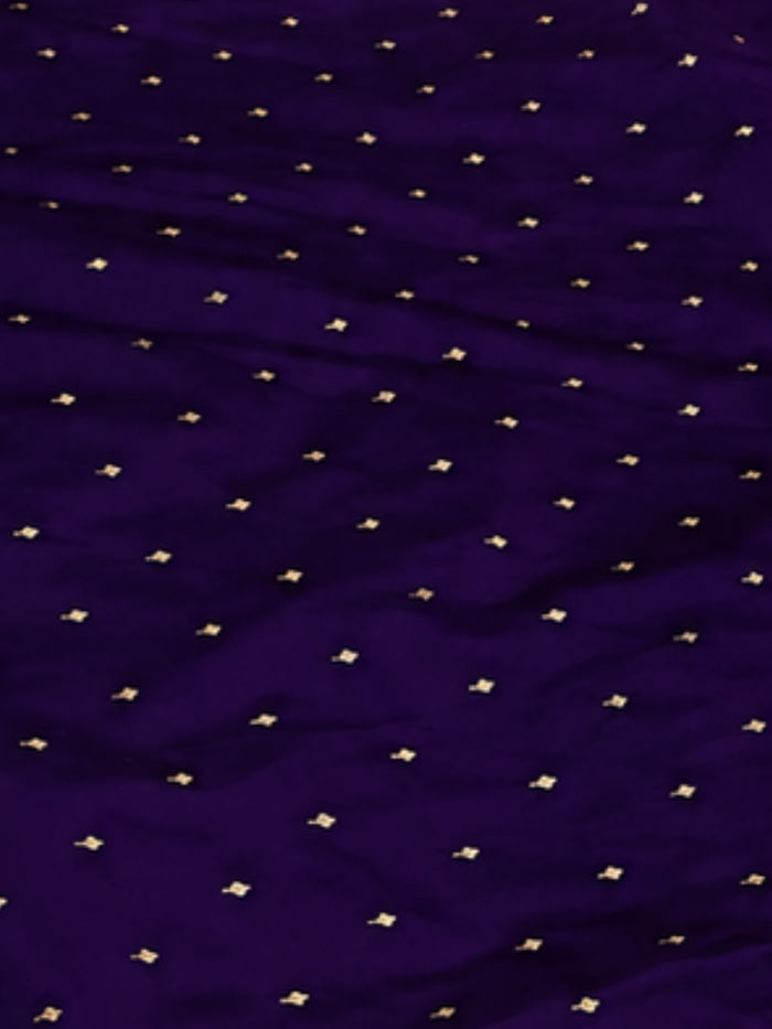 Indiehaat | Purple Mashru Katan Silk Brocade Saree
