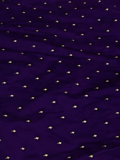 Indiehaat | Purple Mashru Katan Silk Brocade Saree