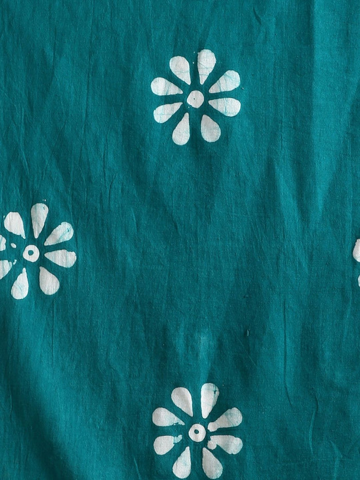 Indiehaat | Pure Mul Cotton Hand Wax Batik Suit Blue