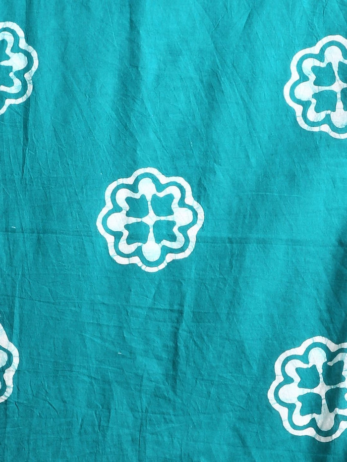 Indiehaat | Pure Mul Cotton Hand Wax Batik Suit Blue