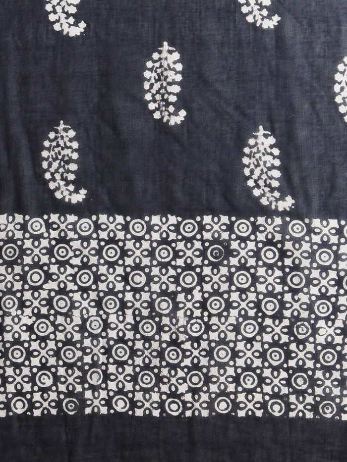 Indiehaat | Pure Mul Cotton Hand Wax Batik Suit Blue