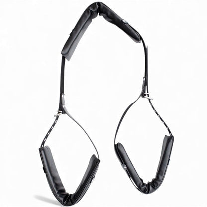 Accesoriu BDSM Alive Supremacy, sistem reglabil de imobilizare pentru gât și picioare, rezistent la apă, negru, 36 cm