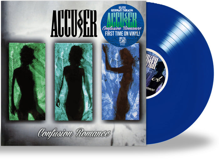 ACCUSER- CONFUSION ROMANCE +3 Bonus (*NEW-Blue Vinyl, 2022, Brutal Planet) 9 Tracks of elite German Thrash