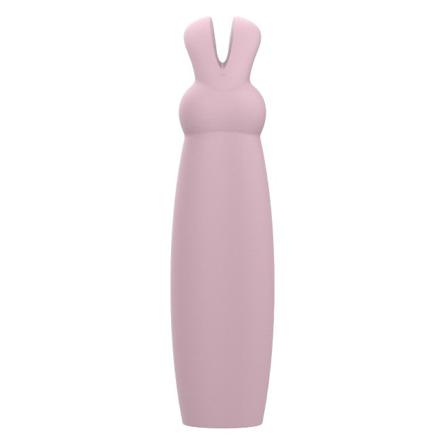 Aparat de masaj DREAMTOYS Nude Hazel Rabbit Massager, în formă de iepuraș, 10 funcții de vibrație, roz