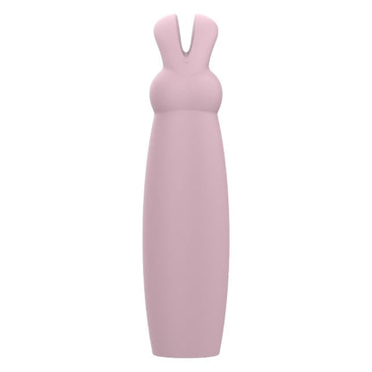 Aparat de masaj DREAMTOYS Nude Hazel Rabbit Massager, în formă de iepuraș, 10 funcții de vibrație, roz