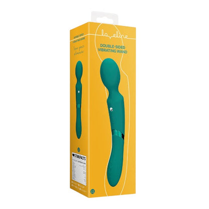 Aparat de masaj dublu LOVELINE Double-Sided Vibrating Wand, pentru corp și punctul G, 10 funcții de vibrație, verde