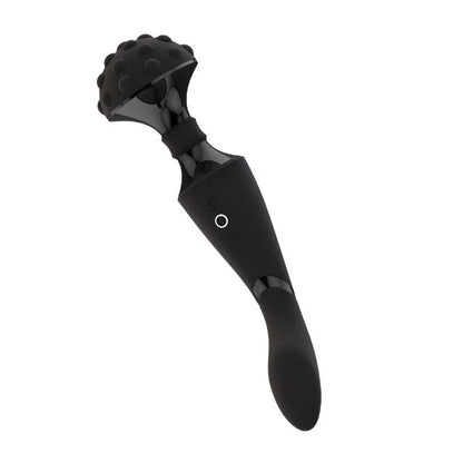 Aparat de masaj dublu VIVE Shiatsu Double-Action Massager Wand, pentru corp și punctul G, 10 funcții de viteză, negru