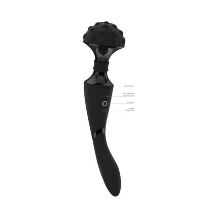 Aparat de masaj dublu VIVE Shiatsu Double-Action Massager Wand, pentru corp și punctul G, 10 funcții de viteză, negru