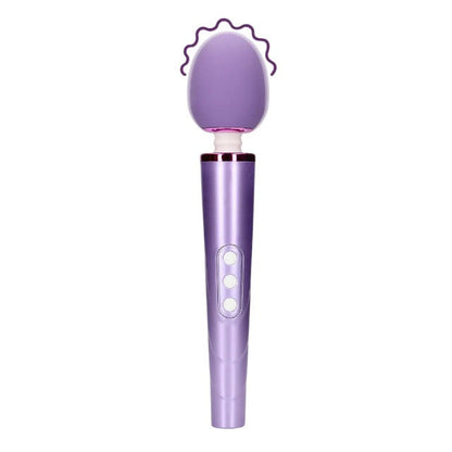 Aparat de masaj LOVELINE Wand Vibrator, pentru corp și zone intime, cu silicon ultra-moale, 6 funcții de vibrație, mov