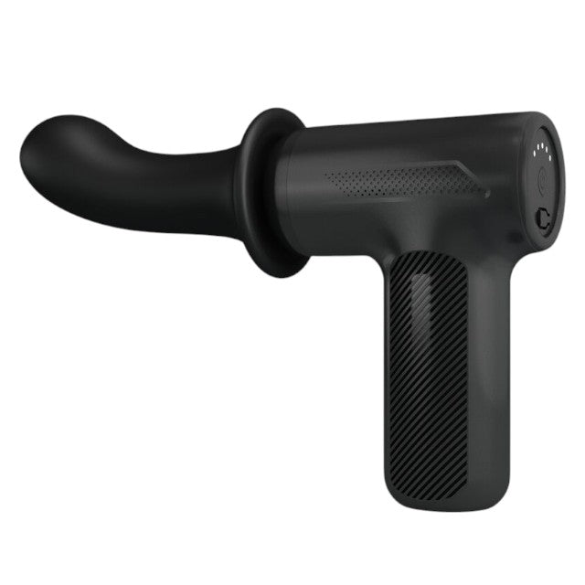 Aparat de masaj PRETTY LOVE DJ Doctor Massage Gun, pentru corp și zone intime, 5 funcții de penetrare automată, negru