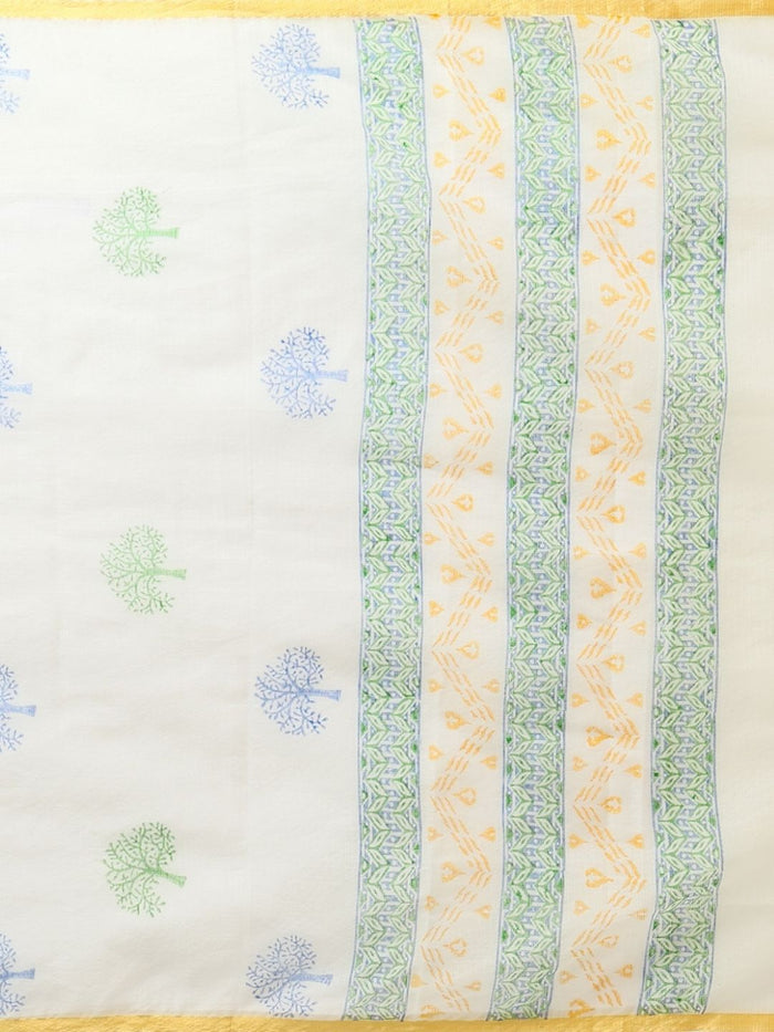 Indiehaat | Pure Kota Doria Blockprint Suit Green